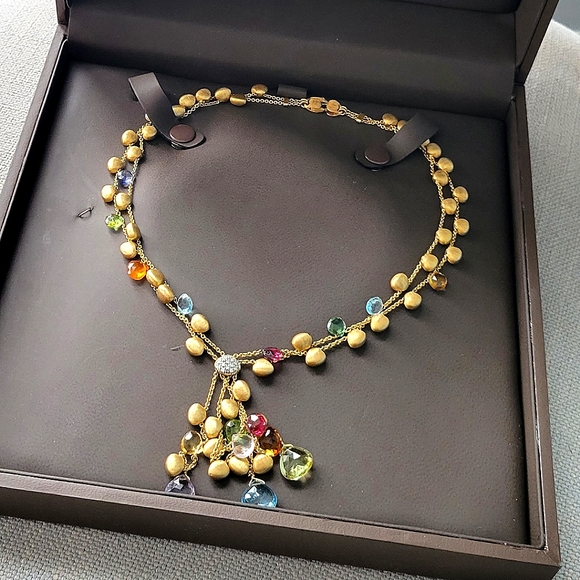 Marco Bicego signature 18k yellow gold paradise semi-precious stones & diamonds - Picture 5 of 12